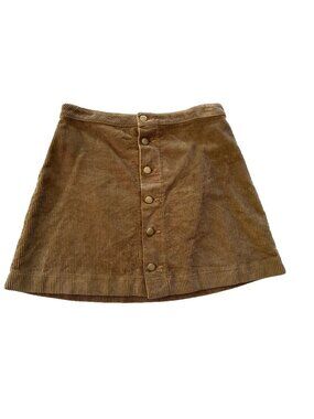 American Apparel Women's M Brown Corduroy Mini Skirt Academia Autumn Preppy